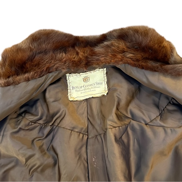 Dunlap Clothes Shop Cincinnati Vintage Mahogany Mink Fur Stole Medium Large - Picture 11 of 14